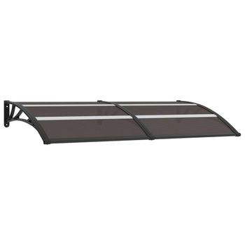 Marquesina Para Puerta Pc Negro 200x80 Cm Vidaxl