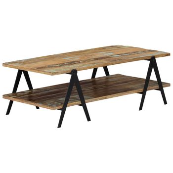 Mesa De Centro Madera Maciza Reciclada 115x60x40 Cm Vidaxl