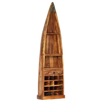 Botellero De Madera Maciza Reciclada 50x40x180 Cm Vidaxl