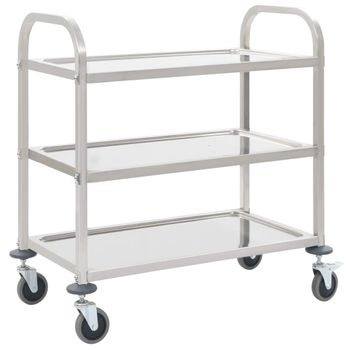 Carrito De Cocina De 3 Alturas 95x45x83,5 Cm Acero Inoxidable Vidaxl