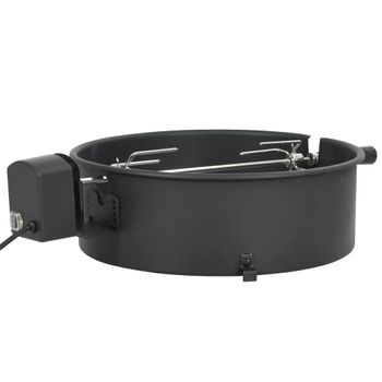 Kit De Anillo Asador De Barbacoa Negro 47 Cm Vidaxl