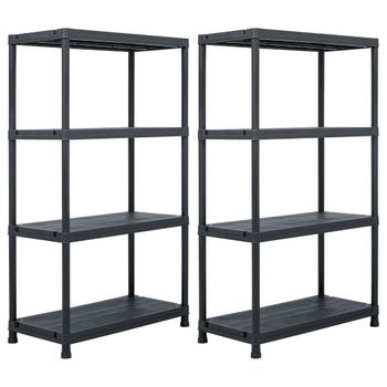 Estanterías De Almacenaje 5 Niveles Plástico Negro 142x38x170cm Vidaxl con  Ofertas en Carrefour