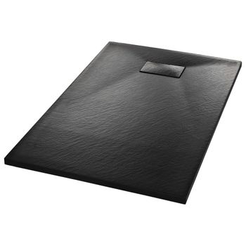 Plato De Ducha Smc Negro 100x80 Cm Vidaxl