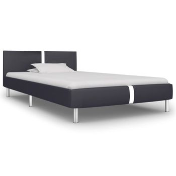 Cama con cama supletoria Skutskär con 4 Ruedas Metal 90 x 200 cm / cama -  Negro mate [