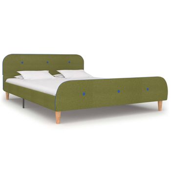 Estructura De Cama De Tela Verde 140x200 Cm Vidaxl