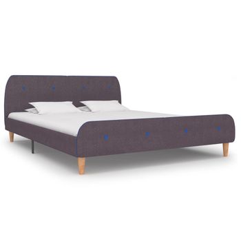 Estructura De Cama De Tela Gris Taupe 180x200 Cm Vidaxl