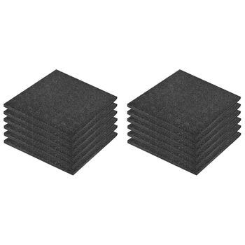 Losetas De Goma Protección De Caídas 12 Uds 50x50x3 Cm Negras Vidaxl