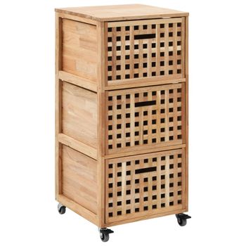 Estantería De Baño Madera Maciza De Nogal 35,5x35,5x112,5 Cm Vidaxl con  Ofertas en Carrefour