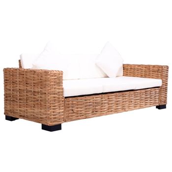 Conjunto Muebles Jardín Bahamas Sofá Triple Con Mesa Marrón Tostado 2  Módulos Esquina, 1 Módulo Central, 1 Mesa Ratán Sintético con Ofertas en  Carrefour