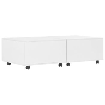 Mesa De Centro Blanco Brillante 120x60x35 Cm Vidaxl