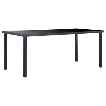 Mesa De Comedor De Vidrio Templado Negro 180x90x75 Cm Vidaxl