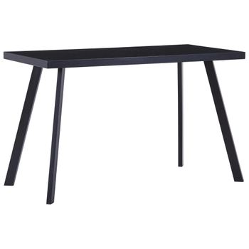 Mesa De Comedor De Vidrio Templado Negro 120x60x75 Cm Vidaxl