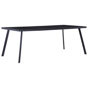 Mesa De Comedor De Vidrio Templado Negro 200x100x75 Cm Vidaxl