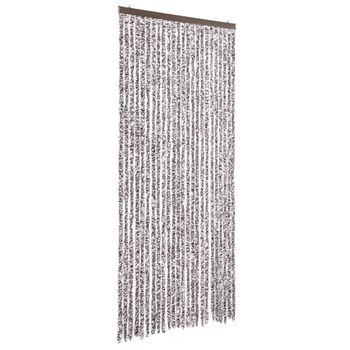 Cortina Mosquitera De Chenilla Marrón Y Beige 100x220 Cm Vidaxl