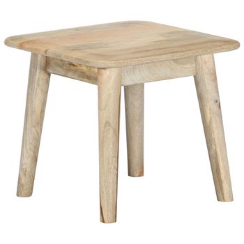 Mesa De Centro De Madera Maciza De Mango 45x45x40 Cm Vidaxl