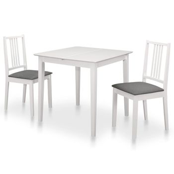 Juego De Muebles De Comedor 3 Piezas Mdf Blanco Vidaxl