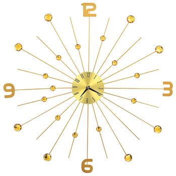 Reloj De Pared De Metal Dorado 70 Cm Vidaxl