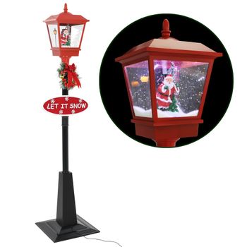 Farola De Navidad Con Papá Noel Y Led 180 Cm Vidaxl