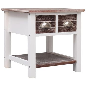 Mesa Auxiliar Madera De Paulownia Marrón 40x40x40 Cm Vidaxl