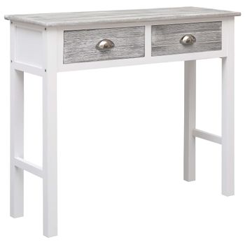 Mesa Consola De Madera Gris 90x30x77 Cm Vidaxl