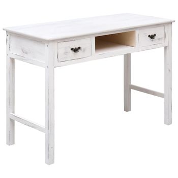 Mesa Consola De Madera Blanco Antiguo 110x45x76 Cm Vidaxl