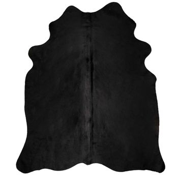 Alfombra De Piel De Vaca Auténtica Negro 150x170 Cm Vidaxl