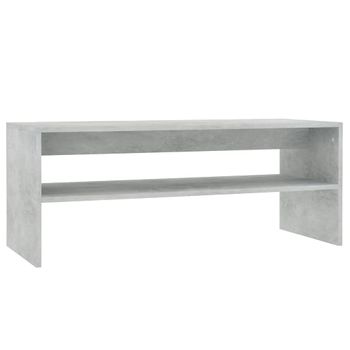 Mesa De Centro Madera Contrachapada Gris Hormigón 100x40x40 Cm Vidaxl