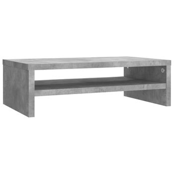 Soporte De Pantalla Madera Ingeniería Gris Hormigón 42x24x13 Cm Vidaxl