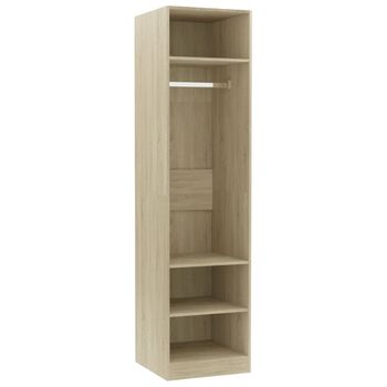 Armario De Madera Contrachapada Color Roble 50x50x200 Cm Vidaxl