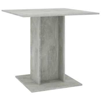 Mesa De Comedor Madera Contrachapada Gris Hormigón 80x80x75 Cm Vidaxl