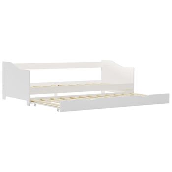 Estructura De Sofá Cama Madera De Pino Blanco 90x200 Cm Vidaxl