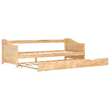 Estructura De Sofá Cama Extraíble Madera De Pino 90x200 Cm Vidaxl