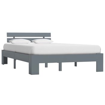 vidaXL VX810123 Estructura cama madera pino pequeña doble blanca 135x190 cm  - VX810123 - Epto