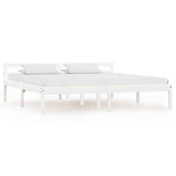 Canapé Abatible Petra 135x190 cm Blanco/Cambrian Gran Capacidad