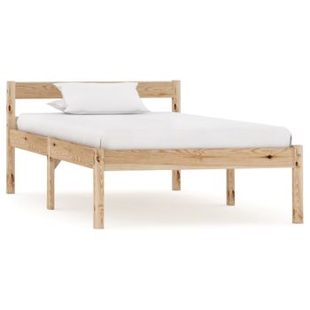 Estructura De Cama De Madera Maciza De Pino 100x200 Cm Vidaxl