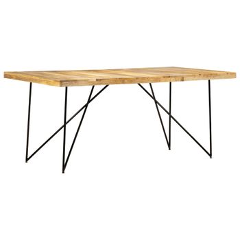 Mesa De Comedor De Madera Maciza De Mango 180x90x76 Cm Vidaxl