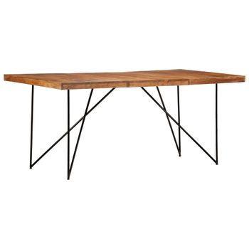 Mesa De Comedor De Madera Maciza De Acacia 180x90x76 Cm Vidaxl