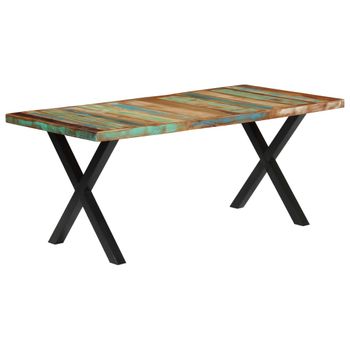 Mesa De Comedor De Madera Maciza Reciclada 180x90x76 Cm Vidaxl