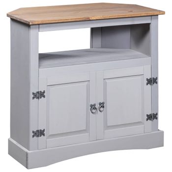 Mesa Consola Corona Range De Pino Mexicano Gris 80x43x78 Cm Vidaxl