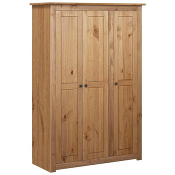 Armario De 3 Puertas Madera Pino Panamá Range 118x50x171,5 Cm Vidaxl