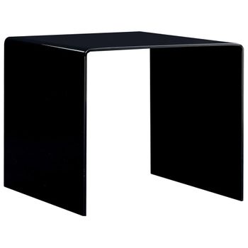 Mesa De Centro De Vidrio Templado Negro 50x50x45 Cm Vidaxl