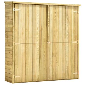 Caseta Herramientas Jardín Madera Pino Impregnada 163x50x171 Cm Vidaxl