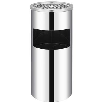 Cubo De Basura 50l De Abs Acero Inoxidable Homcom 33x25x84 Cm - Plata con  Ofertas en Carrefour