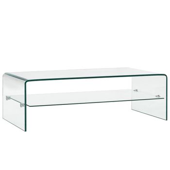 Mesa De Centro De Vidrio Templado Transparente 98x45x31 Cm Vidaxl