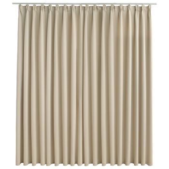 Cortina Opaca Con Ganchos Beige 290x245 Cm Vidaxl