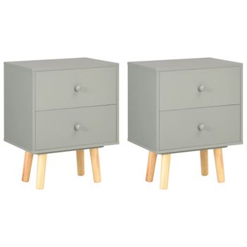 2pcs Mesitas De Noche Con Cajon Mesillas De Noche De Pata Madera Pino con  Ofertas en Carrefour