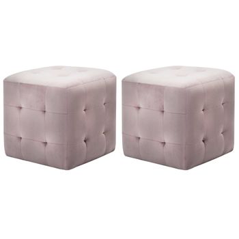 Taburete Con Almacenaje Terciopelo Rosa 45x45x49 Cm Vidaxl con Ofertas en  Carrefour