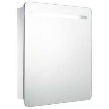 Mueble De Baño Con Espejo Led 68x9x80 Cm Vidaxl