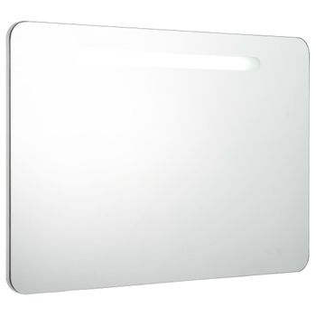 Rogal Armario Espejo De Baño Con Luz Led Gris Hormigón 100x12x45 Cm Rogal  con Ofertas en Carrefour