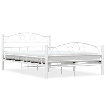 Estructura De Cama Metal Blanco 120x200 Cm Vidaxl